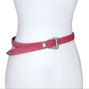 1980s Pink Suede Belt